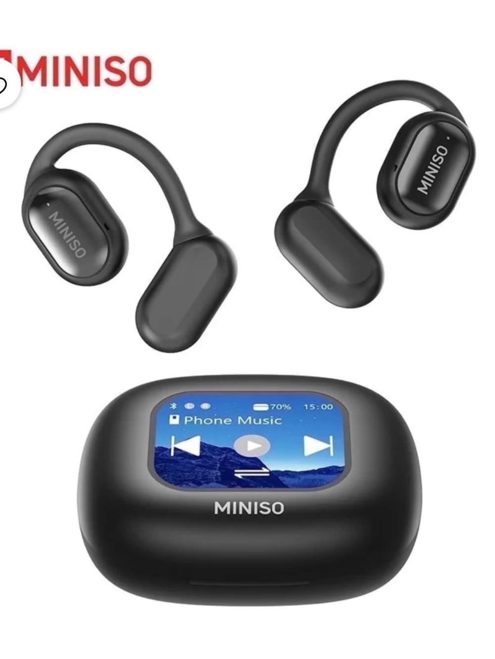 MINISO Wireless Earbuds with Charging Case -Comes With USB Cable Tested Working